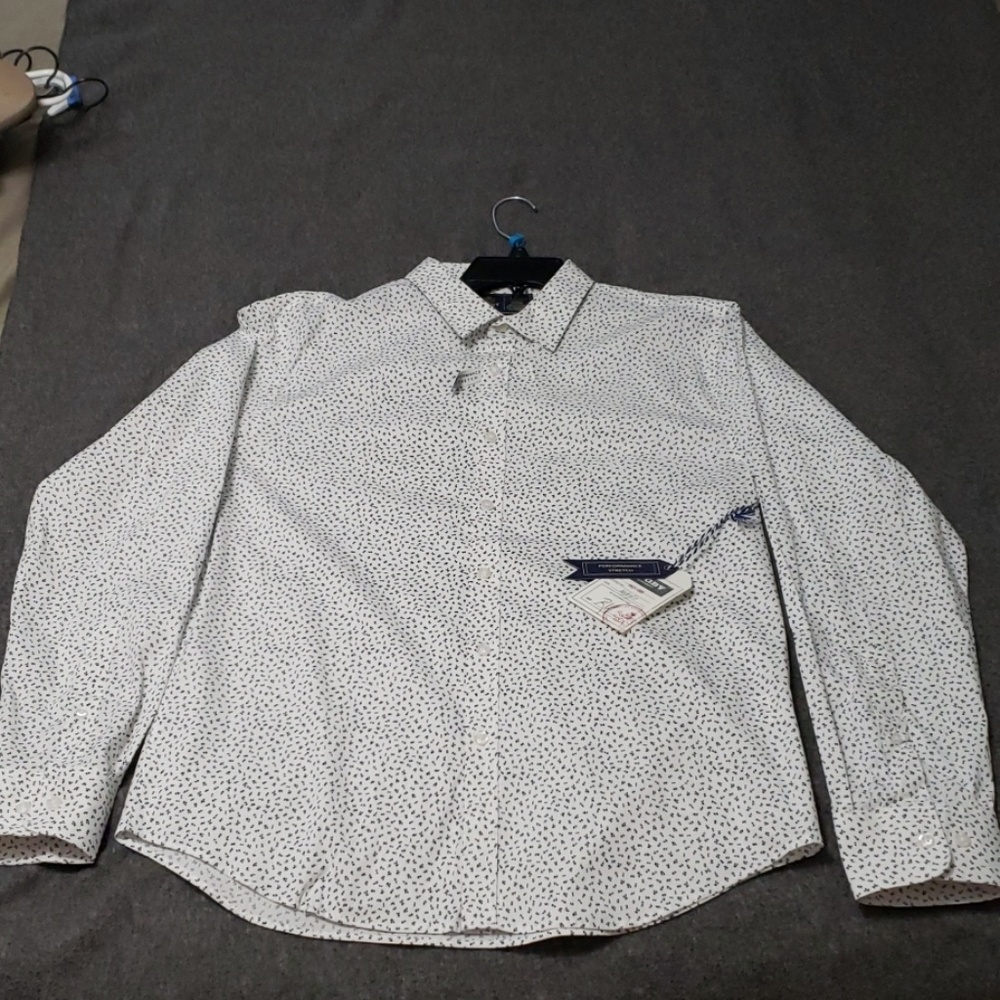 Rugby University patterned button down - Men's L